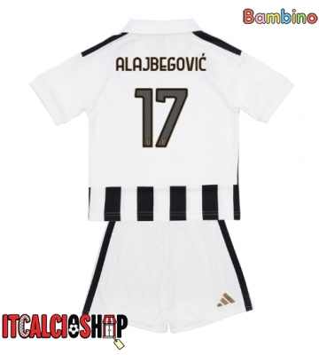 Juventus Kerim Alajbegovic #17 Prima Maglia Bambino 2026-27 Manica Corta (+ Pantaloni corti)